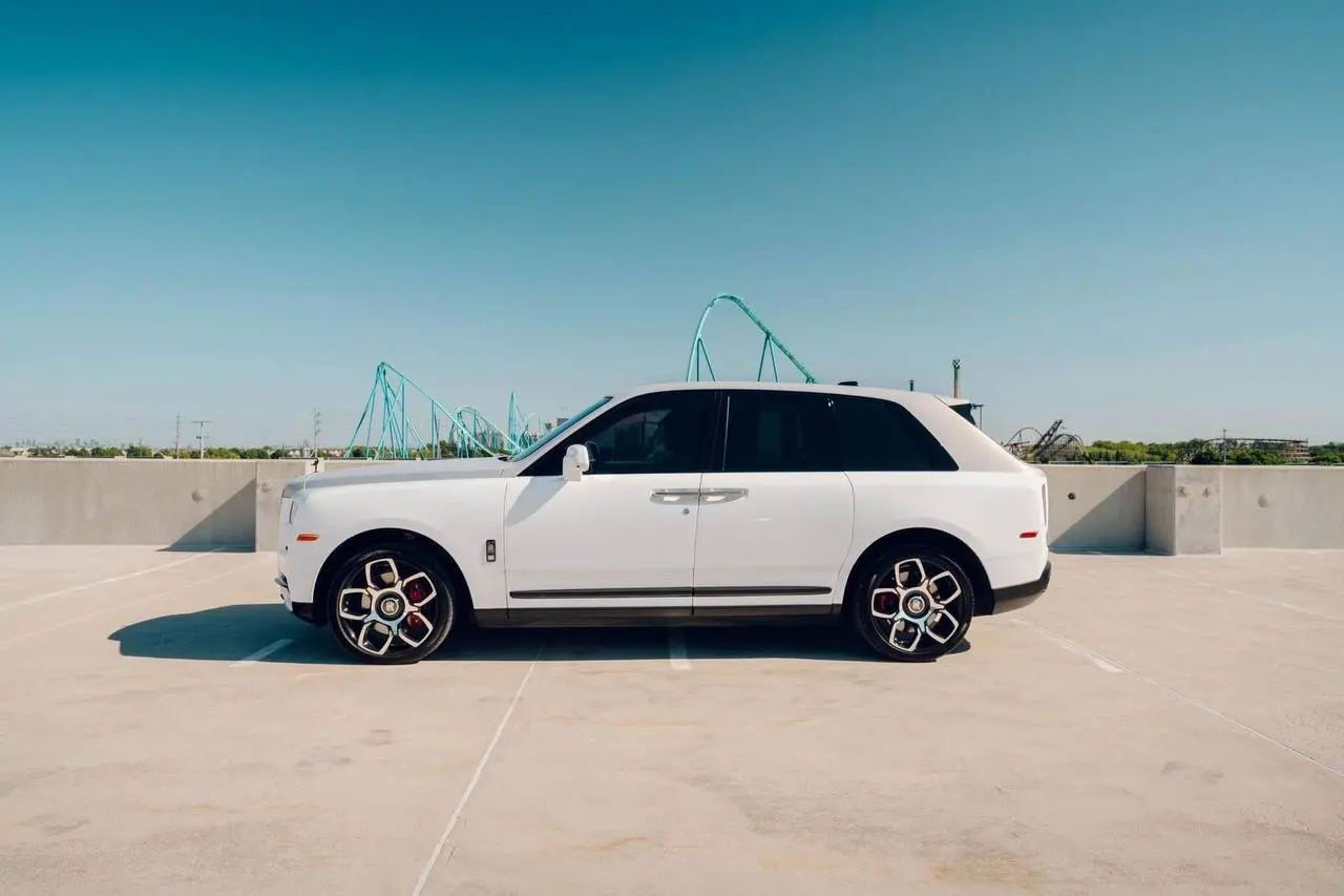 White Rolls-Royce Cullinan available by advance arrangement